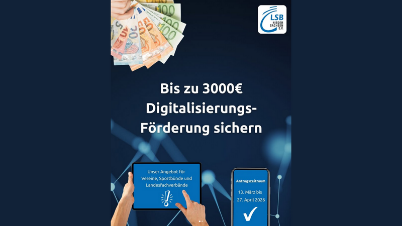 Digitalisierungsförderung: Bis zu 3.000 Euro für euren Verein
