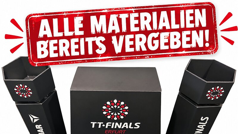 Schiedsrichtertische und Handtuchboxen kostenfrei abzugeben