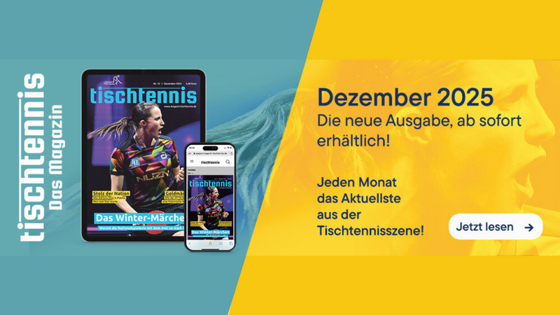 Das erwartet Sie in der Dezember-Ausgabe von tischtennis