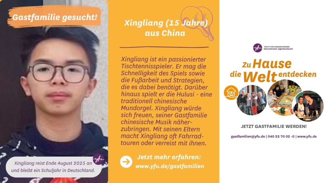 Tischtennisbegeisterter Austauschschüler sucht Zuhause