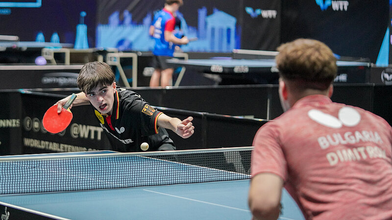 Maris Miethe und Alexander Uhing beim WTT Youth Contender Tunis